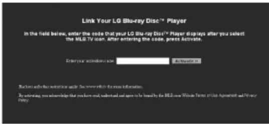 LG LHB335 - Activating your player - 2