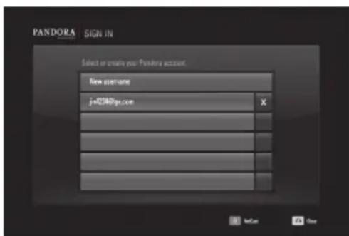 LG LHB335 - Adding multiple Pandora user accounts - 1