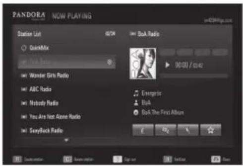 LG LHB335 - Creating a Pandora station - 3