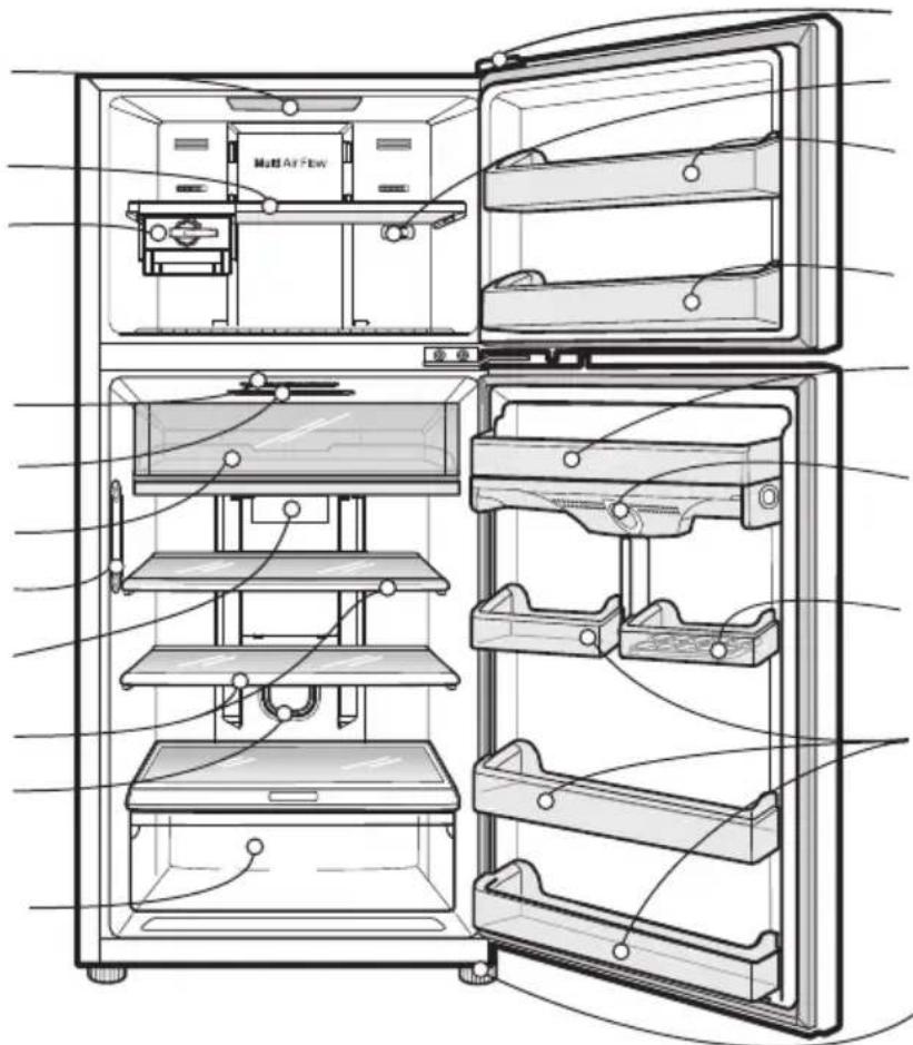 LG GU21BPP - REFRIGERATOR COMPARTMENT - 1