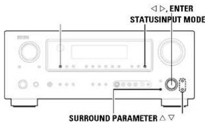 ENTER STATUSINPUT MODE SURROUND PARAMETER △▽