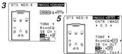 3 DTS NEO: 6 TONE RoomEQ SB CH OUT ON Default 5 DTS NEO: 6 TONE RoomEQ SB CH OUT ON Default TONE RoomEQ SB CH OUT ON Default 5 TONE RoomEQ SB CH OUT ON Default Yes