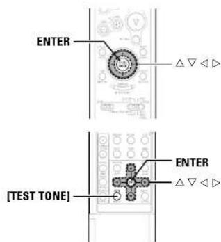 ENTER [TEST TONE] ENTER Δ▽
