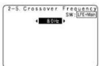 DENON RC-1043 - Setting the Crossover Frequency - 3