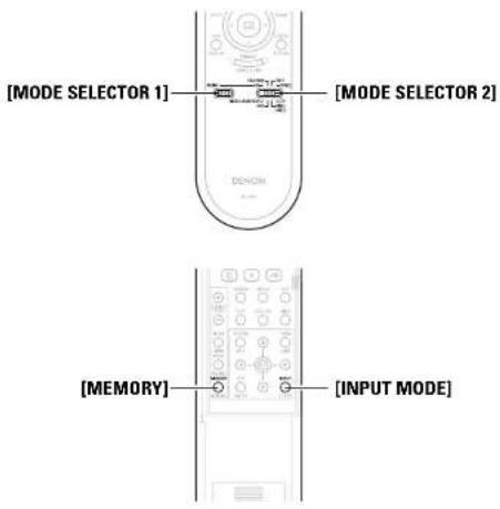 [MODE SELECTOR 1] [MODE SELECTOR 2] DENOM [MEMORY] [INPUT MODE]