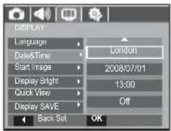 SAMSUNG SL201 - Setting up the Date / Time / Date type - 1