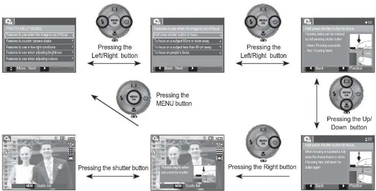 SAMSUNG SL201 - Using the Photo Help guide mode ( ) - 2