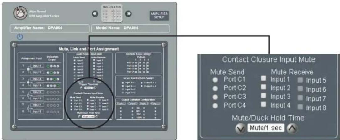 Atlas Sound DPA804 - Input Mute Assignment - 1