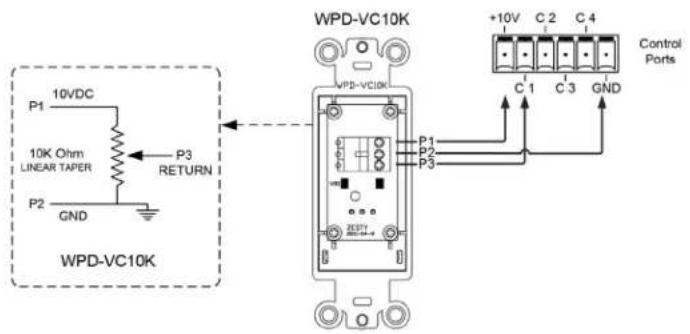 Atlas Sound DPA404 - Remote Level Example for 4 Channels Controlled by 1 Level Control - 2