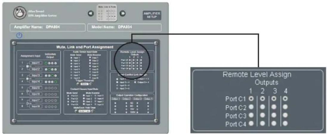 Atlas Sound DPA404 - Remote Level Example for 4 Channels Controlled by 1 Level Control - 1