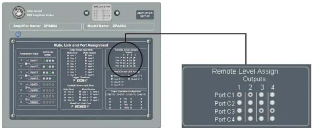 Atlas Sound DPA404 - Remote Level Control Port Assignment & Wiring - 2