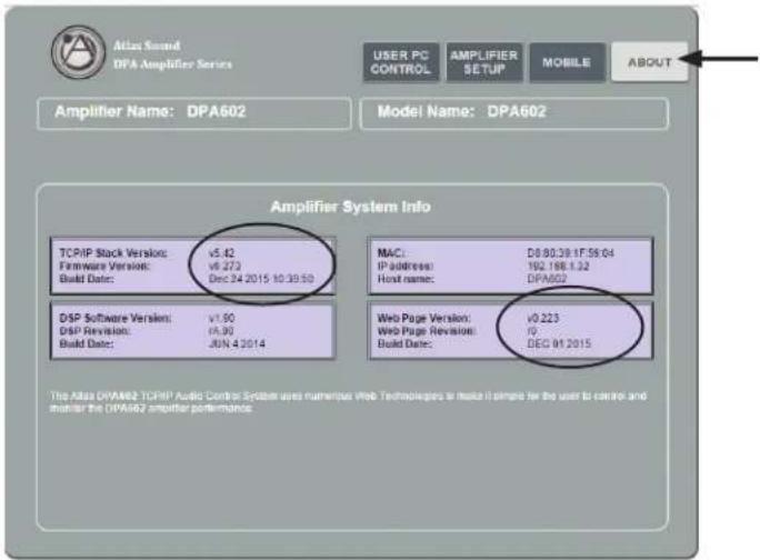 Atlas Sound DPA1202 - Identifying the Firmware Version - 1