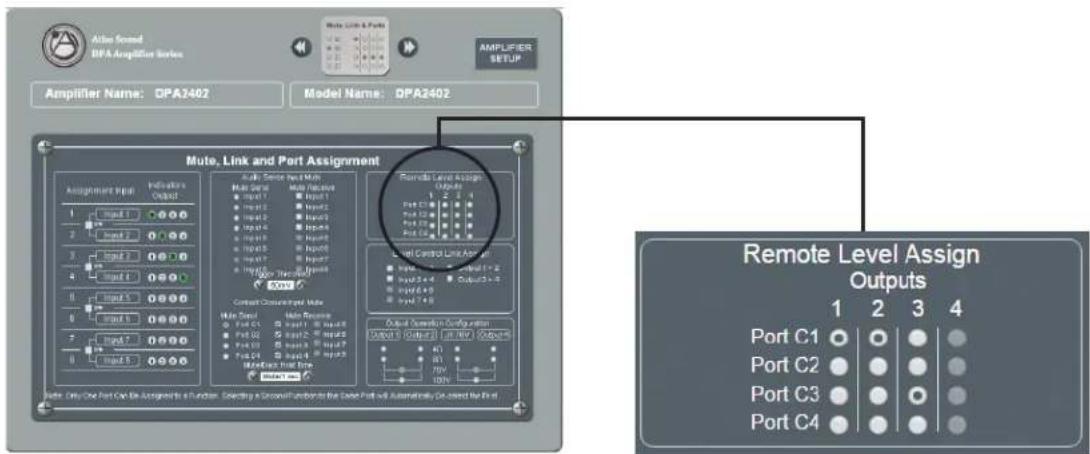 Atlas Sound DPA1202 - Remote Level Example 70V / 100V Zone with Stereo Zone - 1