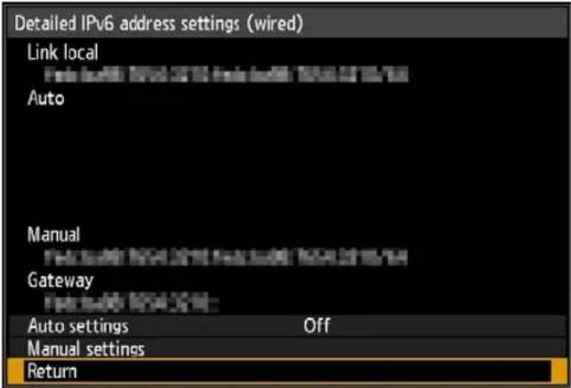 CANON REALiS 4K5020Z - Detailed settings (wired) - 4