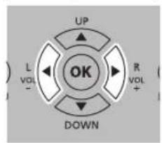 UP L VOL - OK R VOL + DOWN