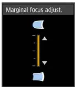 Marginal focus adjust.