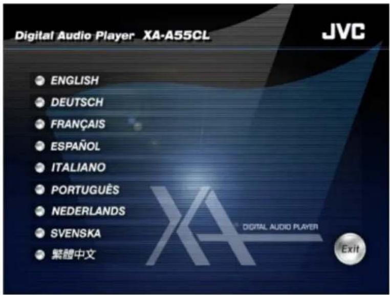Digital Audio Player XA-A55CL JVC ENGLISH DEUTSCH FRANÇAIS ESPAÑOL ITALIANO PORTUGUÊS NEDERLANDS SVENSKA 繁體中文 DIGITAL AUDIO PLAYER Exit