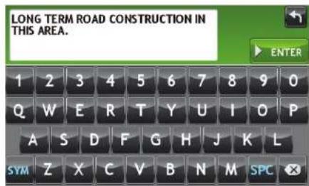 LONG TERM ROAD CONSTRUCTION IN THIS AREA. ENTER 1 2 3 4 5 6 7 8 9 0 Q W E R T Y U I O P A S D F G H J K L SYM Z X C V B N M SPC