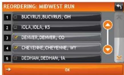 REORDERING: MIDWEST RUN 1 BUCYRUS, BUCYRUS, OH 2 IOLA, IOLA, KS 3 DENVER, DENVER, CO 4 CHEYENNE, CHEYENNE, WY 5 DEDHAM, DEDHAM, IA OK