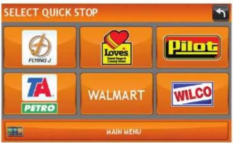 SELECT QUICK STOP FLYING J Loves Pilot TA PETRO WALMART WILCO MAIN MENU