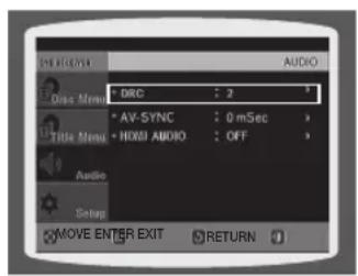 SAMSUNG HT-X710T - SETTING THE DRC (DYNAMIC RANGE COMPRESSION) - 1