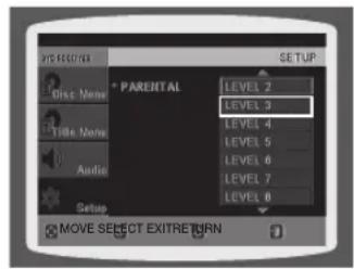 SAMSUNG HT-X710T - SETTING PARENTAL CONTROLS (RATING LEVEL) - 2