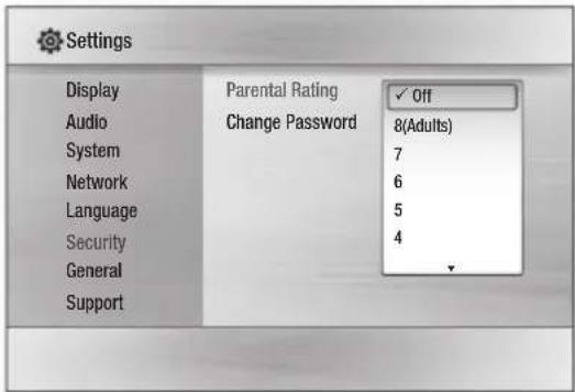 SAMSUNG HT-C7530W - Parental Rating - 1