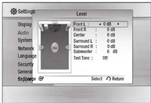 SAMSUNG HT-C7530W - Adjusting Front/Center/Surround/Subwoofer Speaker Level - 1