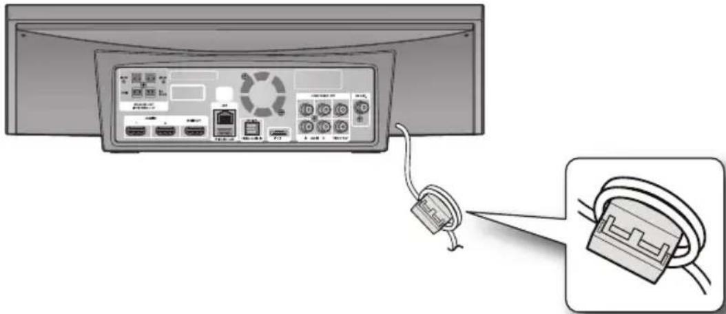 SAMSUNG HT-C7530W - Attaching the Toroidal Ferrite Core to the Power Cord of the Main Unit - 1