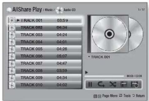SAMSUNG HT-EM54C - Shuffling Tracks on an Audio CD - 1