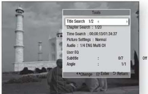 SAMSUNG HT-D5210C - Using the TOOLS button - 2