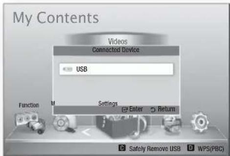 SAMSUNG HT-D5210C - Playing back a USB Storage Device - 3