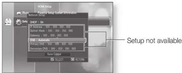 SAMSUNG HT-BD2ET - NETWORK SETUP - 3