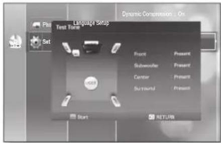 SAMSUNG HT-BD2ET - Setting the Test Tone - 3