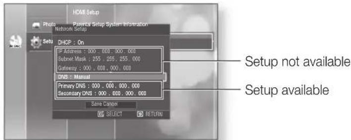 SAMSUNG HT-BD2ET - NETWORK SETUP - 2