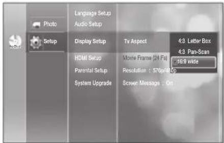 SAMSUNG HT-BD2ET - SETTING UP THE VIDEO DISPLAY/OUTPUT OPTIONS - 2