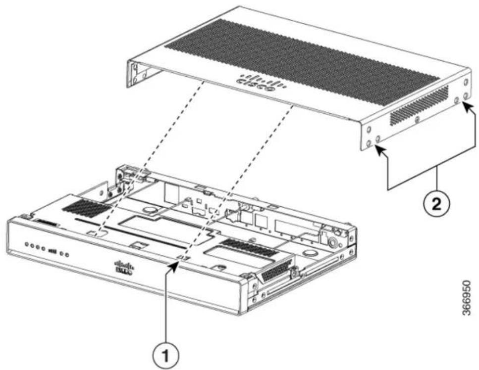 CISCO C1116-4PWE - Removing the Cover - 1
