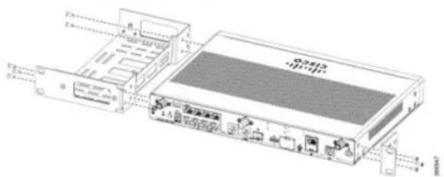 CISCO C1116-4PWE - Mounting the Router in a Rack - 1