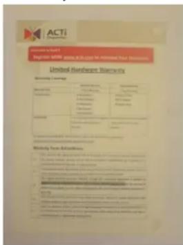ACTi TCM-7411 - Package Contents - 5