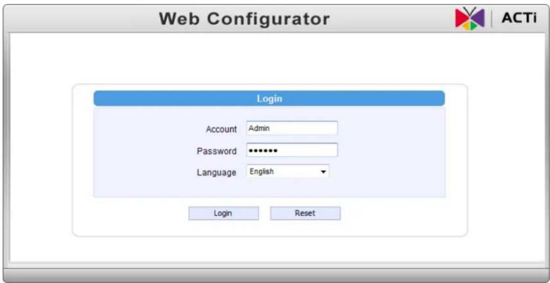 ACTi TCM-7411 - If you do NOT have DHCP server / router in your network: - 2