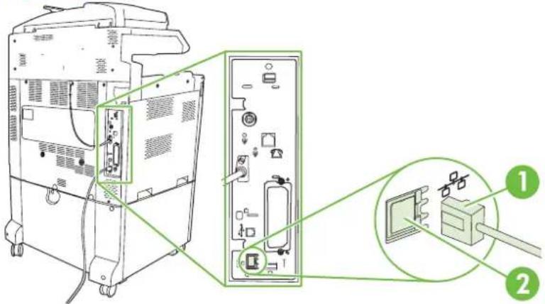 HP LaserJet CM6030F - Network connection - 1