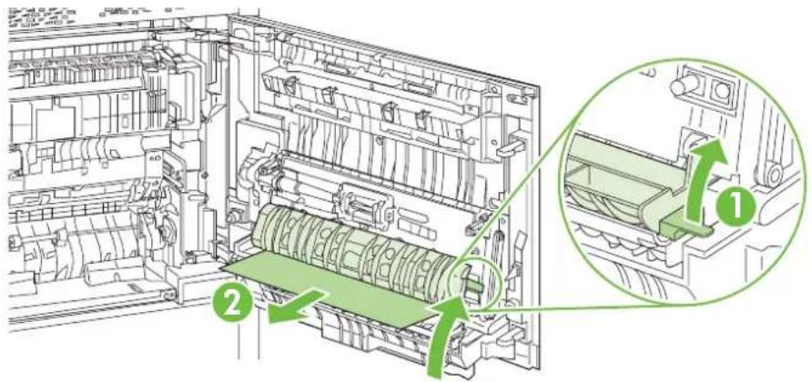 HP LaserJet CM6030F - Clear jams in the duplex area - 6