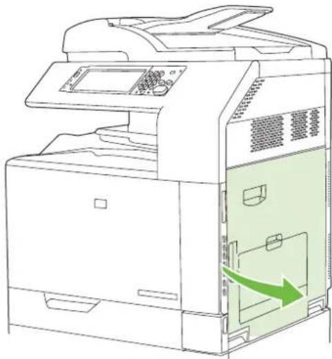 HP LaserJet CM6030F - Clear jams in the duplex area - 1