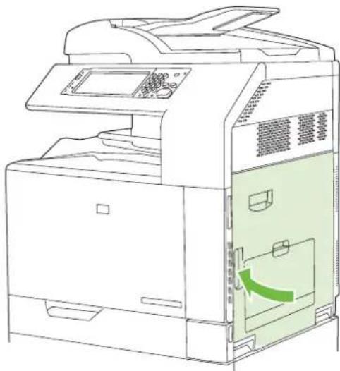 HP LaserJet CM6030F - AREA 7: Clear jams in optional Trays 3, 4, and 5 - 3