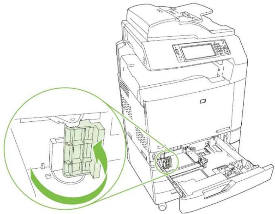 HP LaserJet CM6030F - Load large size paper into Tray 3, 4, or 5 - 1