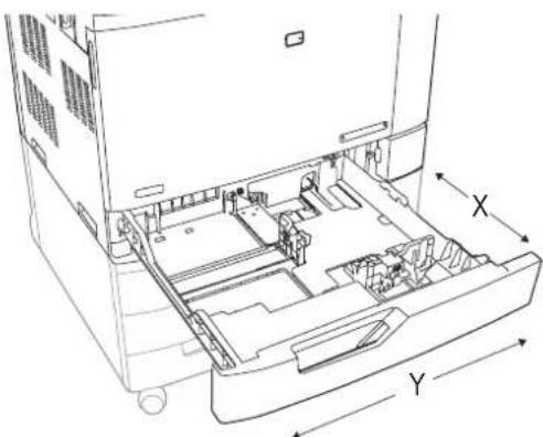 HP LaserJet CM6030F - Load custom-size media into tray 2, 3, 4, or 5 - 2