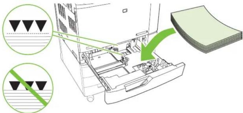 HP LaserJet CM6030F - Load custom-size media into tray 2, 3, 4, or 5 - 1