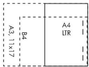 HP LaserJet CM6030F - Supported paper sizes for stapling - 2