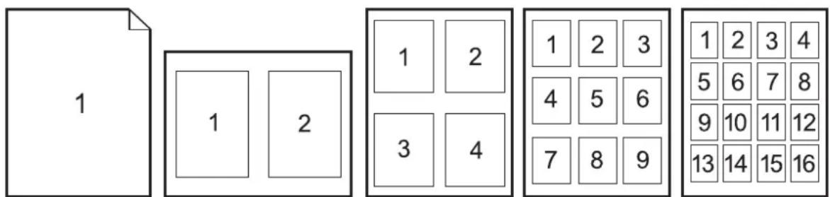 HP LaserJet CM6030F - Print multiple pages on one sheet of paper in Macintosh - 1
