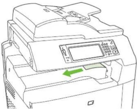 HP LaserJet CM6030F - AREA 1: Clear jams in the output bin - 1